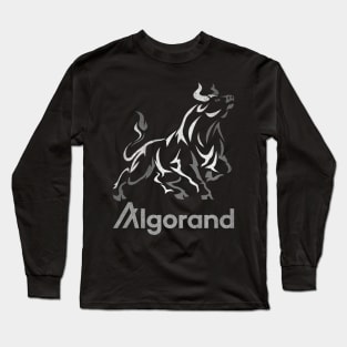 Bull Market Algorand ALGO Coin To The Moon Crypto Token Cryptocurrency Wallet Birthday Gift For Men Women Long Sleeve T-Shirt